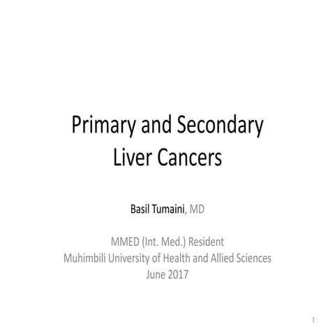 Liver cancer by Dr. Basil Tumaini