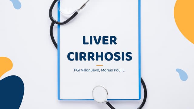 Liver cirrhosis for nursing | PDF