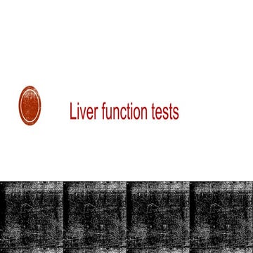Liver function tests