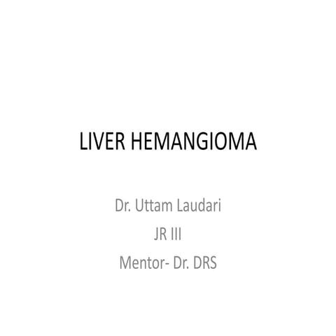 Liver hemangiona
