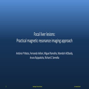 Liver lesions on mri
