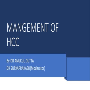 HCC MANGEMENT(RAD ONCO)