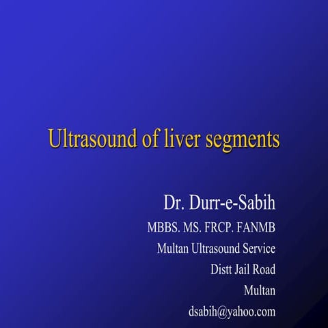Liver segments on ultrasound