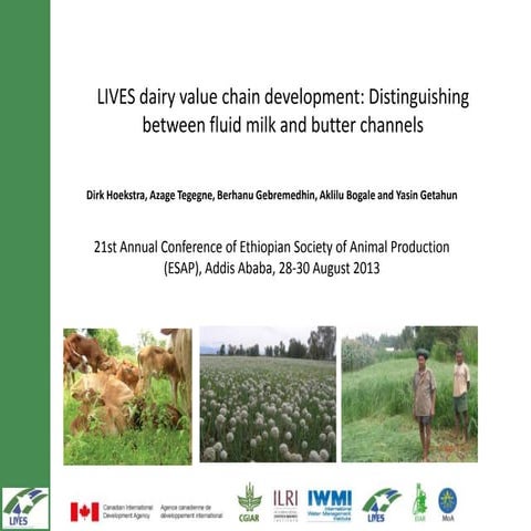 LIVES dairy value chain development: Distinguishing between fluid milk and bu...