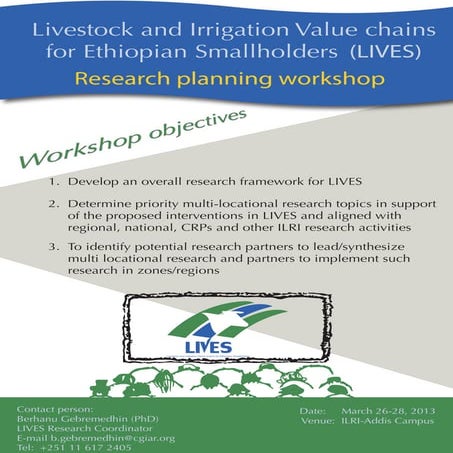 Livestock and Irrigation Value chains for Ethiopian Smallholders (LIVES): Res...
