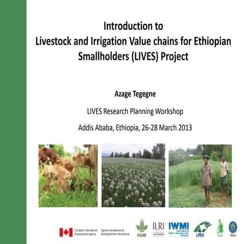 Introduction to Livestock and Irrigation Value chains for Ethiopian Smallhold...