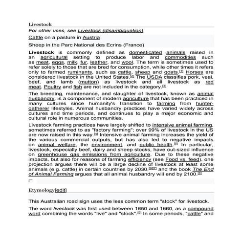 Livestock