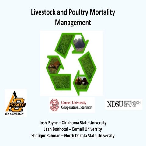 Livestock and Poultry Mortality Management 