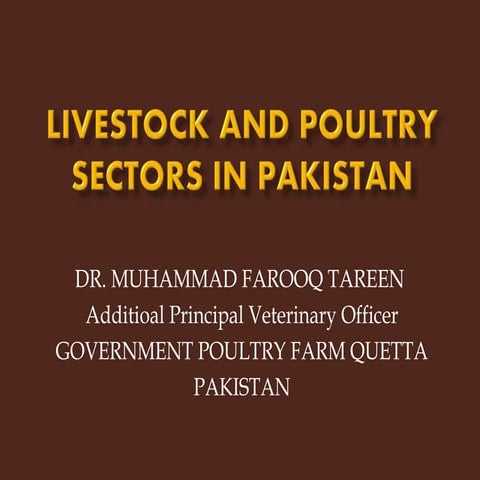 Livestock and poultry sectors in pakistan (2)