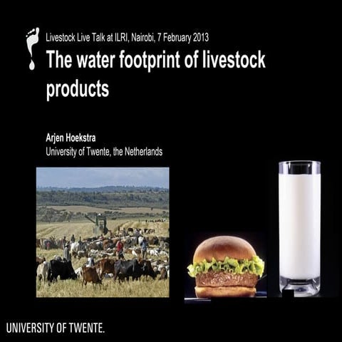 The water footprint of livestock products