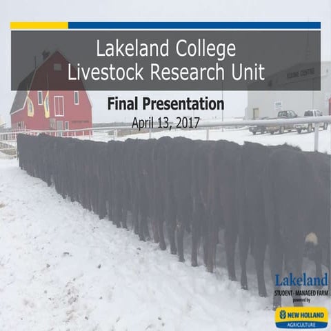 Livestock Research SMF Team final presentation April 2017