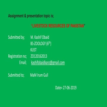 Livestock resources in pakistan