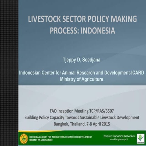 Livestock Sector Policy Making Process - Indonesia 2015