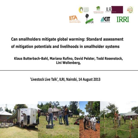 Can smallholders mitigate global warming: Standard assessment of mitigation p...