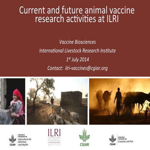 Current and future animal vaccine research activities at ILRI