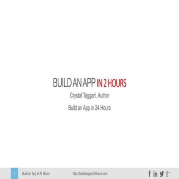 Build an App in 2 Hours