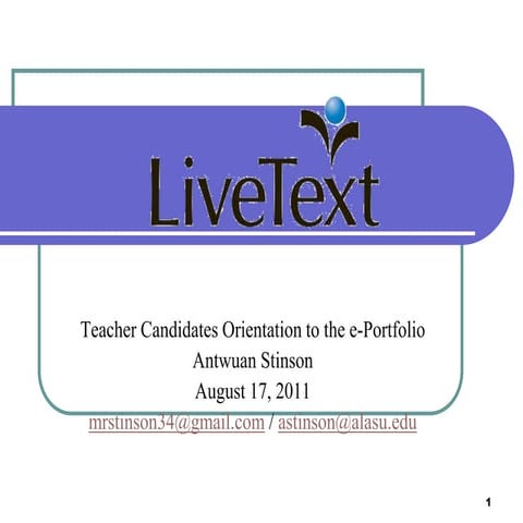 Livetext Presentation August 17, 2011