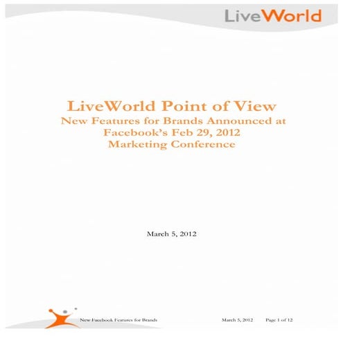 Live world pov on facebook product changes mar5 2012