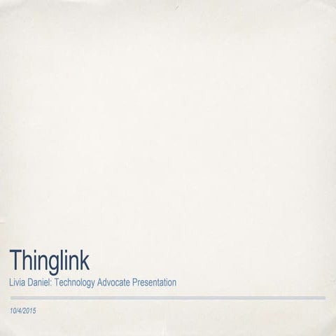 Technology Advocate Presentation