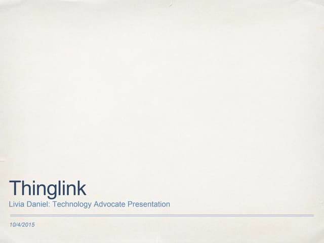 Technology Advocate Presentation