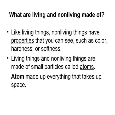 Living And Nonliving Things