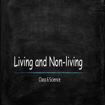 Living and Non Living