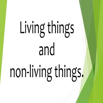 Living and non living things