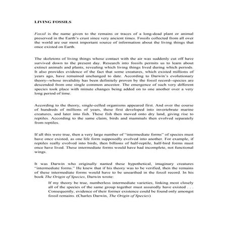 Living fossils. english