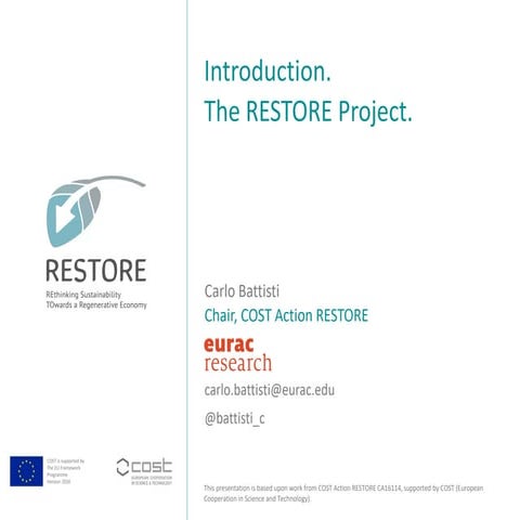Living Future21019_The RESTORE Project_C.Battisti (2019_05)