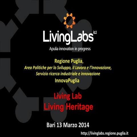 Presentazione Living Lab 13 marzo 2014 - Francesco Surico