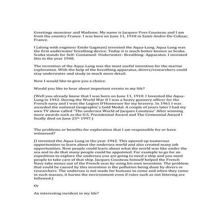 Living museum speech 3