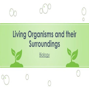 Living organisms and Their Surroundings