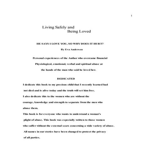 Living safely and Loved Book