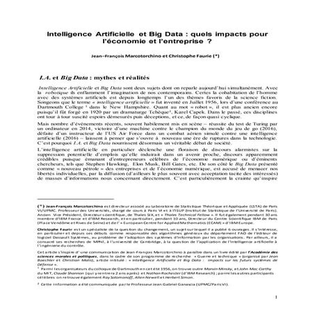 IA et Big Data : mythes et réalité