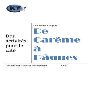 Livret de caté  de Carême à pâques 
