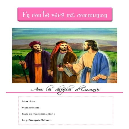 Livret de communion sur les disciples d'Emmaüs