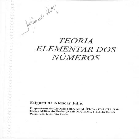 Livro Teoria dos numeros edgar Discreta MA12