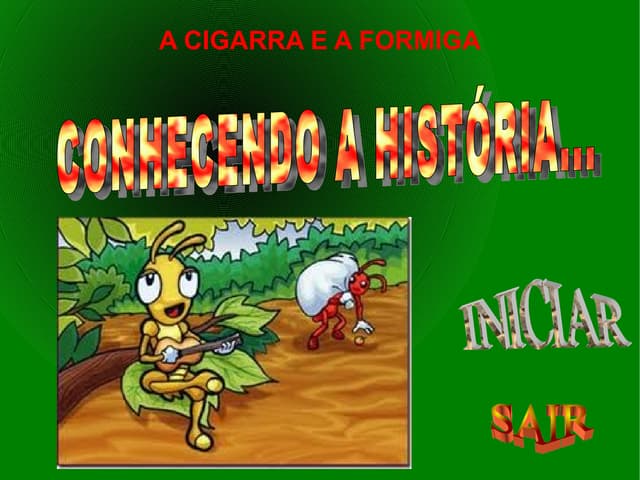 Livro a cigarra e a formiga