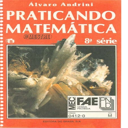 Livro de matemática   andrini - 8ª série - livro do professor