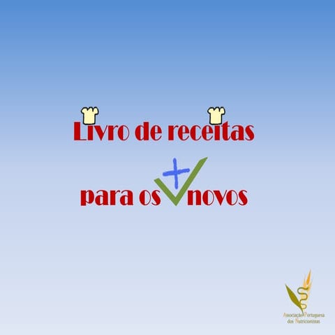 Livro de receitas para os mais novos