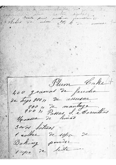 Livro de receitas século xix