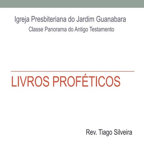 Livros proféticos