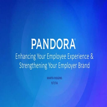 Employer Branding Journey: Pandora's Story [webcast]