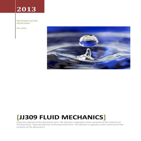 Liza anna   jj309 fluid mechanics (buku kerja