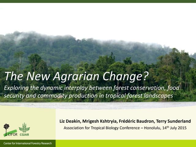 The new agrarian change?
