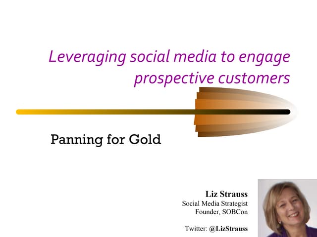 Liz Strauss - Leveraging social med...