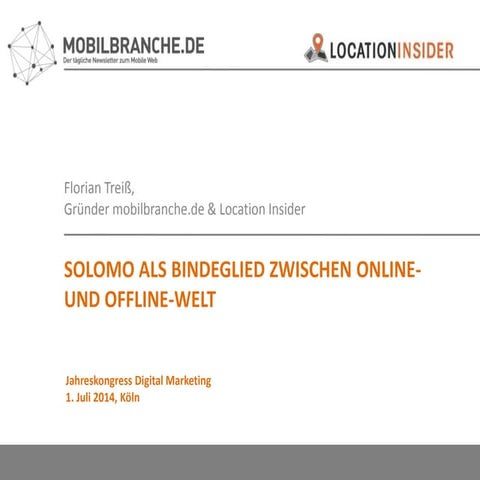 SoLoMo als Bindeglied zwischen Online und Offline