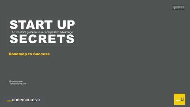 Startup Secrets - Roadmap to Success