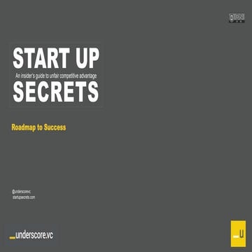 Startup Secrets - Roadmap to Success