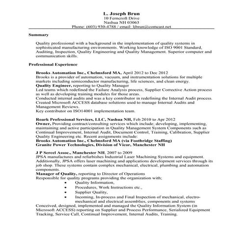 James Butler - Resume 2018 | DOCX